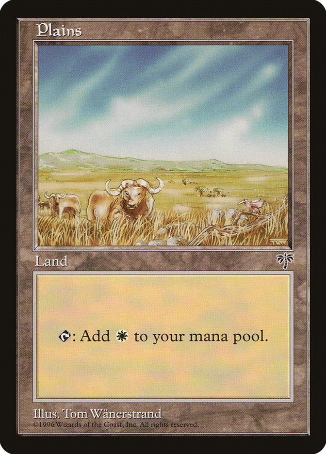 Plains (Oxen / Signature on Right) [Mirage] | Game Master's Emporium (The New GME)