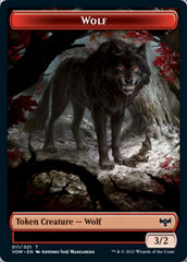 Wolf (011) // Spirit (002) Double-Sided Token [Innistrad: Crimson Vow Tokens] | Game Master's Emporium (The New GME)