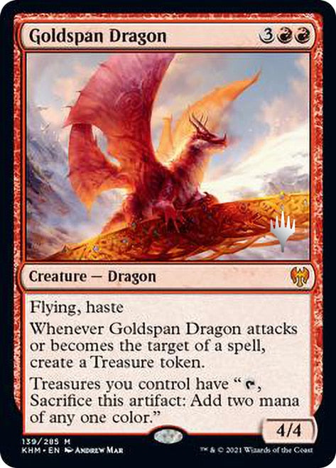 Goldspan Dragon (Promo Pack) [Kaldheim Promos] | Game Master's Emporium (The New GME)