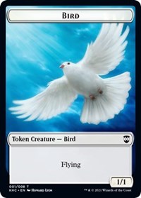 Bird (001) // Soldier Double-Sided Token [Kaldheim Commander Tokens] | Game Master's Emporium (The New GME)
