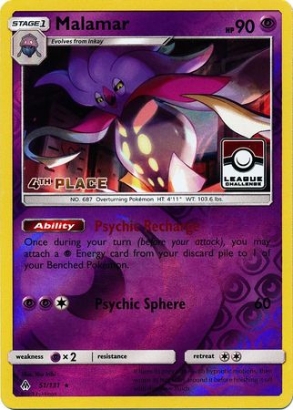 Malamar (51/131) (League Promo 4th Place) [Sun & Moon: Forbidden Light] | Game Master's Emporium (The New GME)