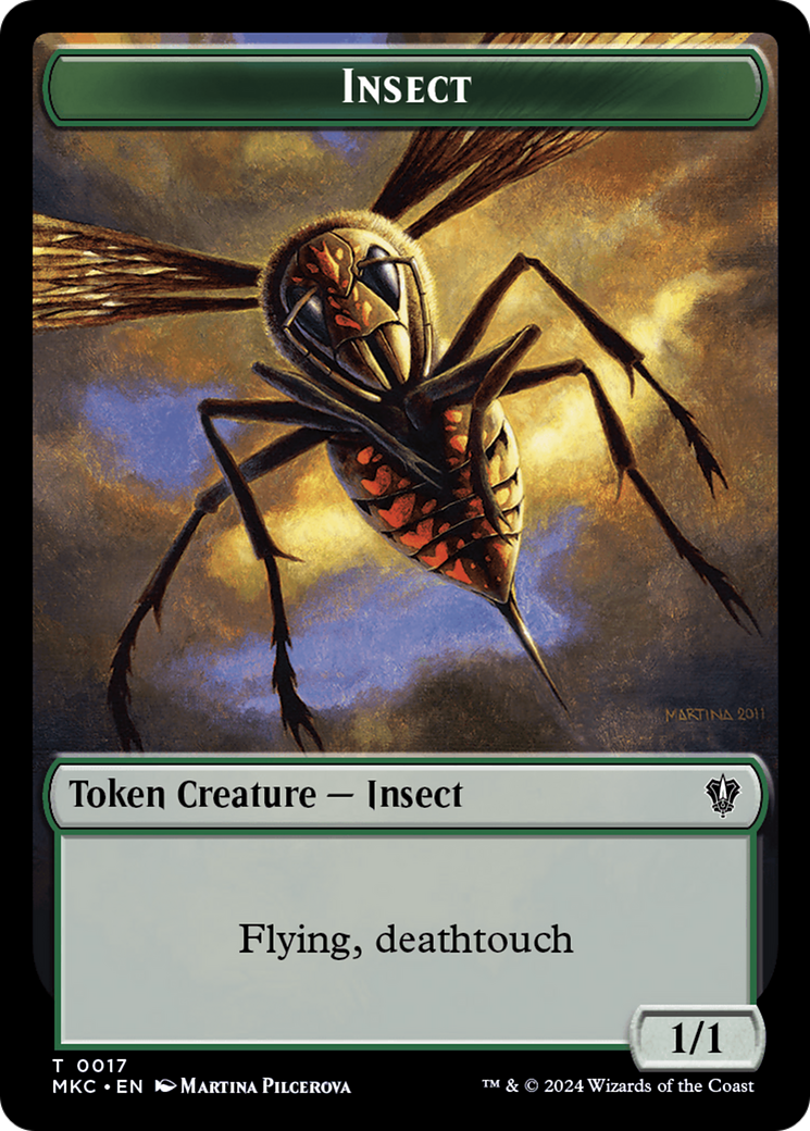 Clue // Insect (0017) Double-Sided Token [Murders at Karlov Manor Commander Tokens] | Game Master's Emporium (The New GME)