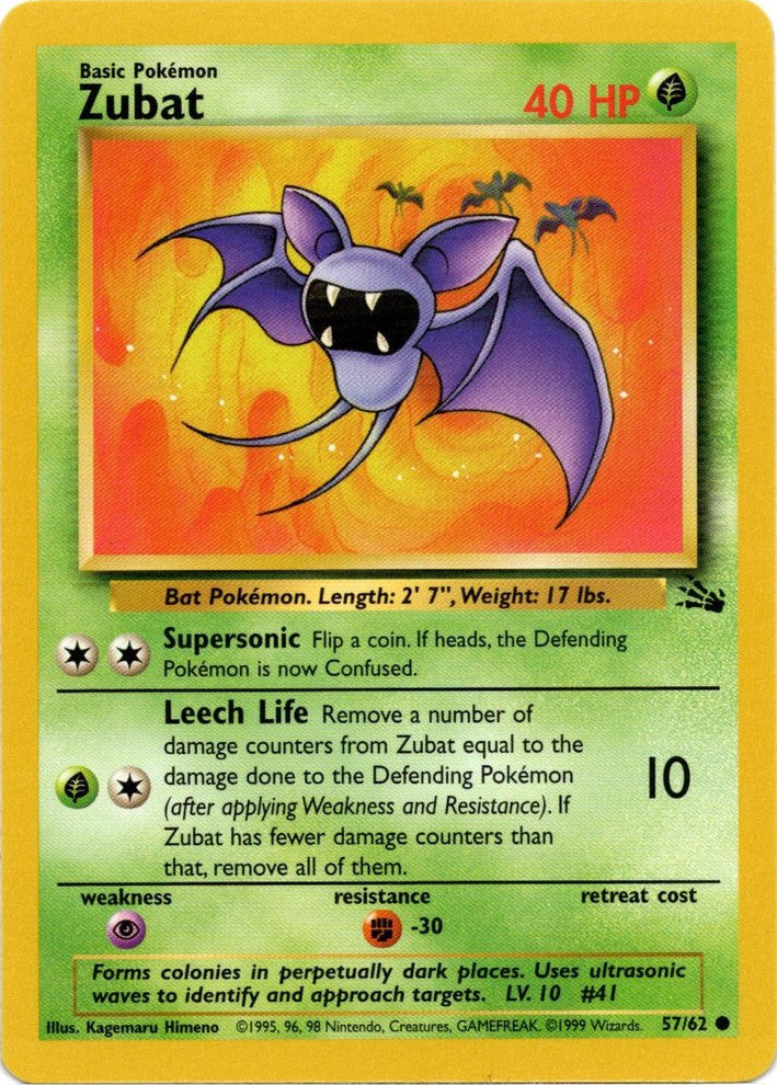 Zubat (57/62) [Fossil Unlimited] | Game Master's Emporium (The New GME)