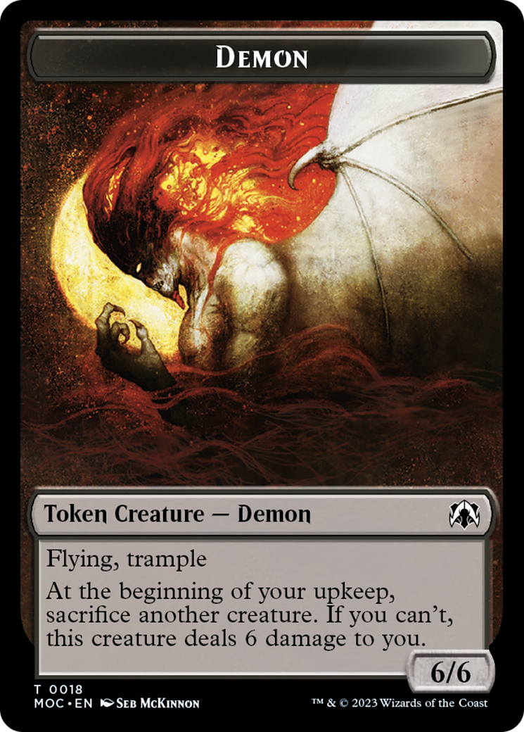 Angel (3) // Demon Double-Sided Token [March of the Machine Commander Tokens] | Game Master's Emporium (The New GME)