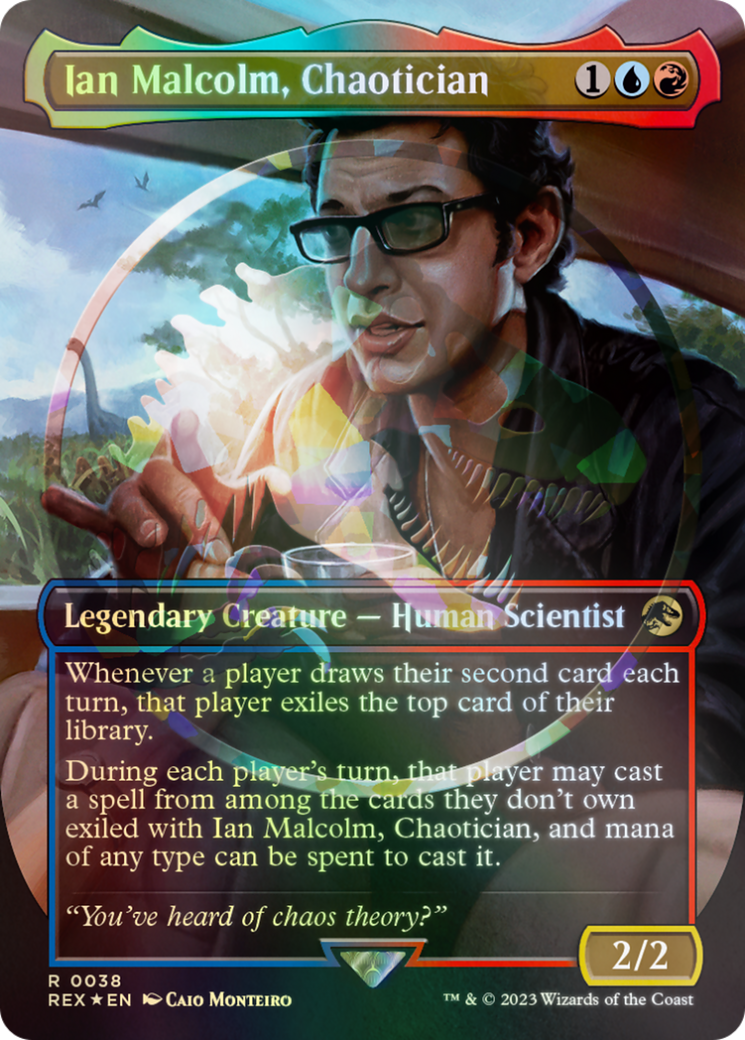 Ian Malcolm, Chaotician (Emblem) (Borderless) [Jurassic World Collection Tokens] | Game Master's Emporium (The New GME)