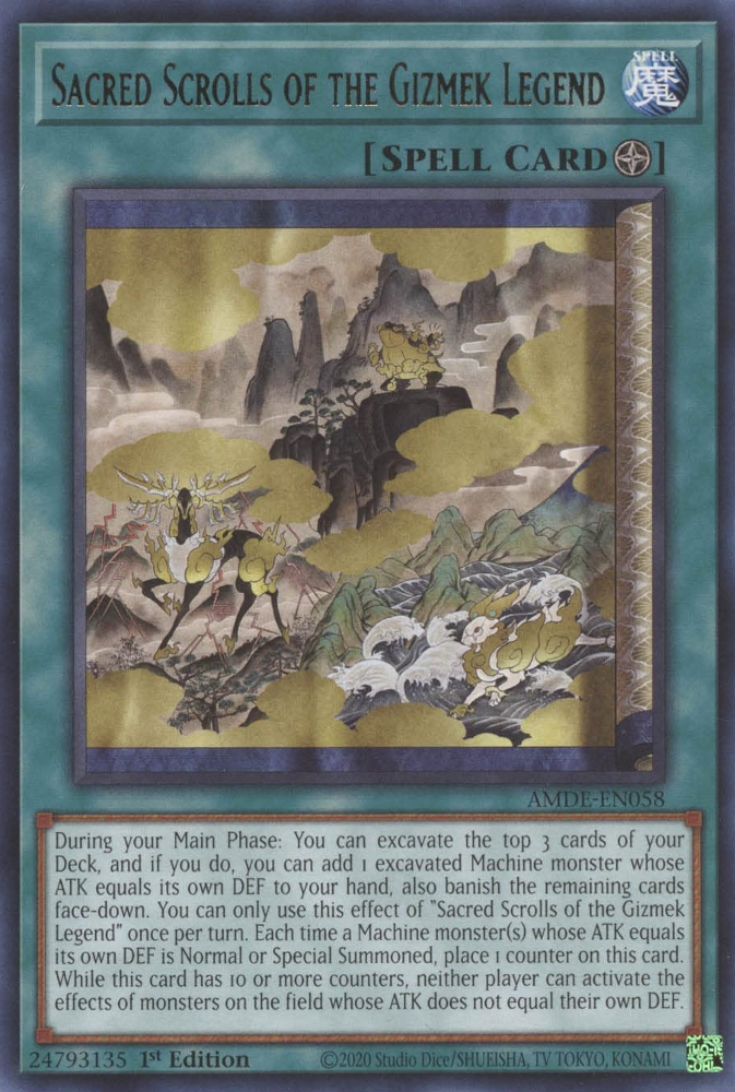 Sacred Scrolls of the Gizmek Legend [AMDE-EN058] Rare | Game Master's Emporium (The New GME)