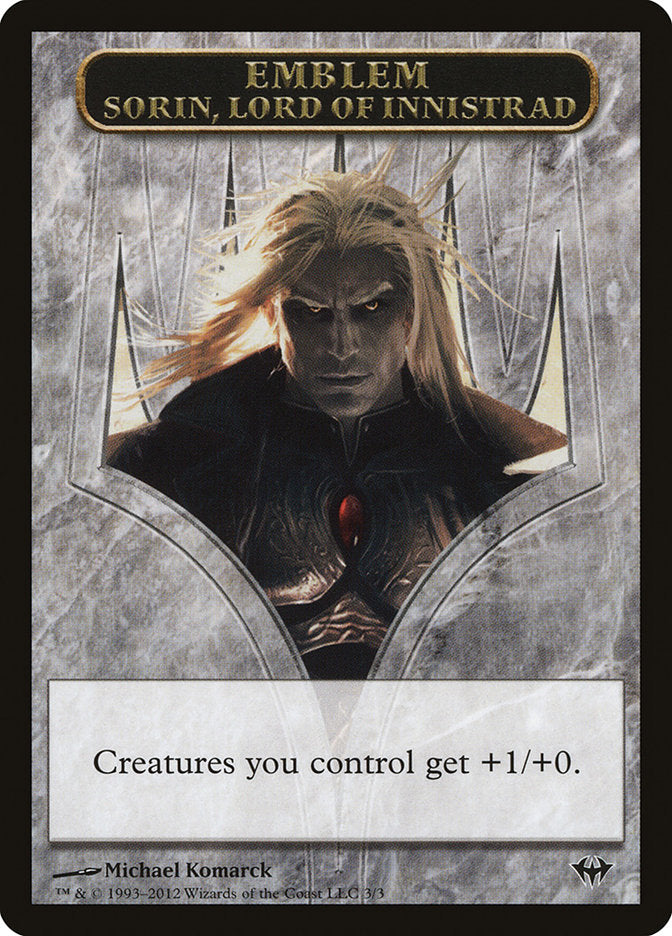 Sorin, Lord of Innistrad Emblem [Dark Ascension Tokens] | Game Master's Emporium (The New GME)