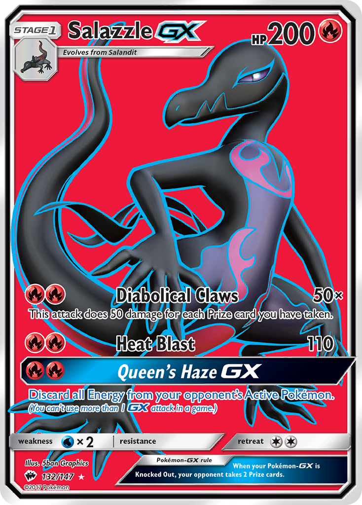 Salazzle GX (132/147) [Sun & Moon: Burning Shadows] | Game Master's Emporium (The New GME)
