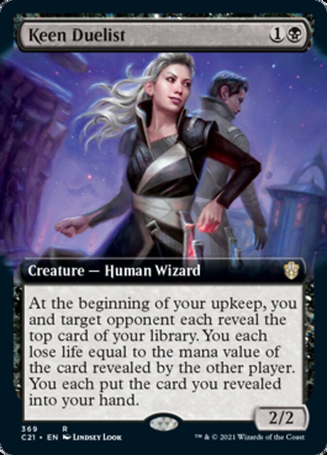 Keen Duelist (Extended Art) [Commander 2021] | Game Master's Emporium (The New GME)