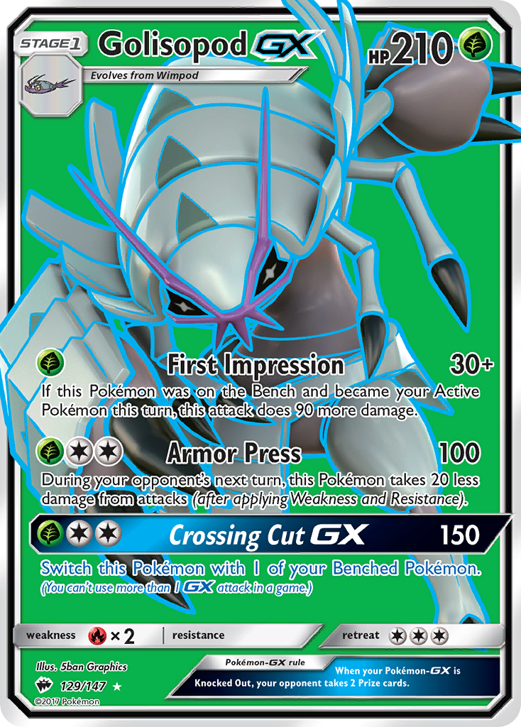 Golisopod GX (129/147) [Sun & Moon: Burning Shadows] | Game Master's Emporium (The New GME)