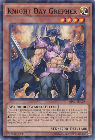 Knight Day Grepher [BP03-EN109] Shatterfoil Rare | Game Master's Emporium (The New GME)