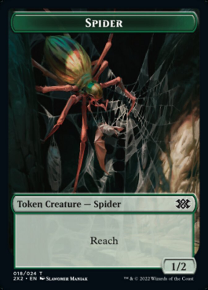 Spider // Aven Initiate Double-Sided Token [Double Masters 2022 Tokens] | Game Master's Emporium (The New GME)