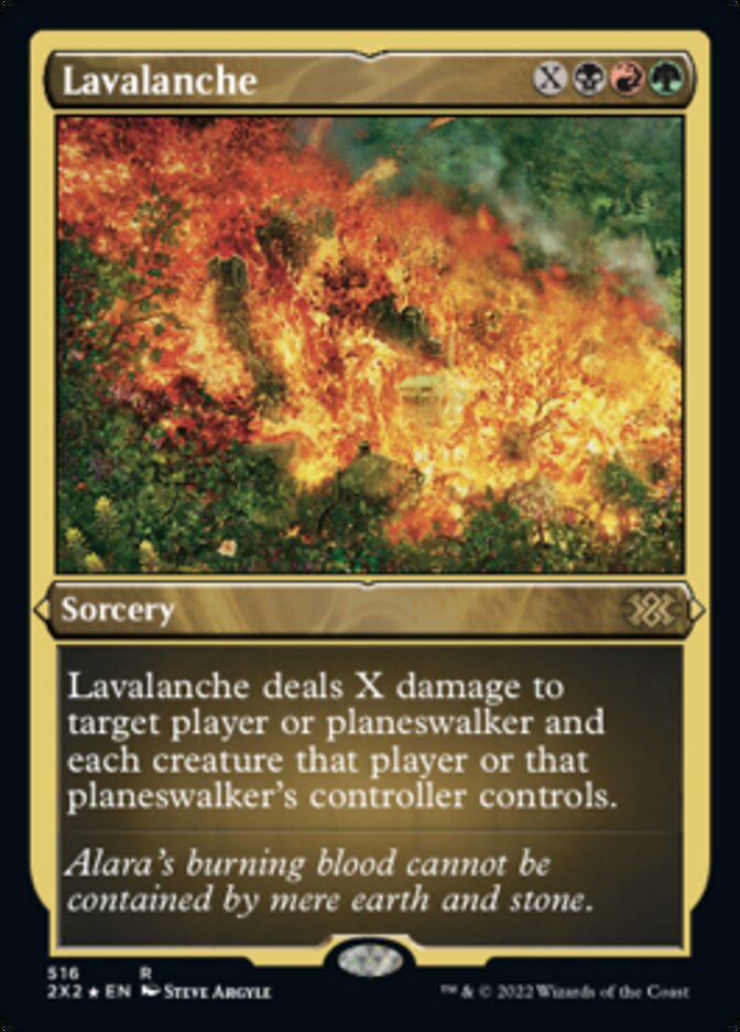 Lavalanche (Foil Etched) [Double Masters 2022] | Game Master's Emporium (The New GME)