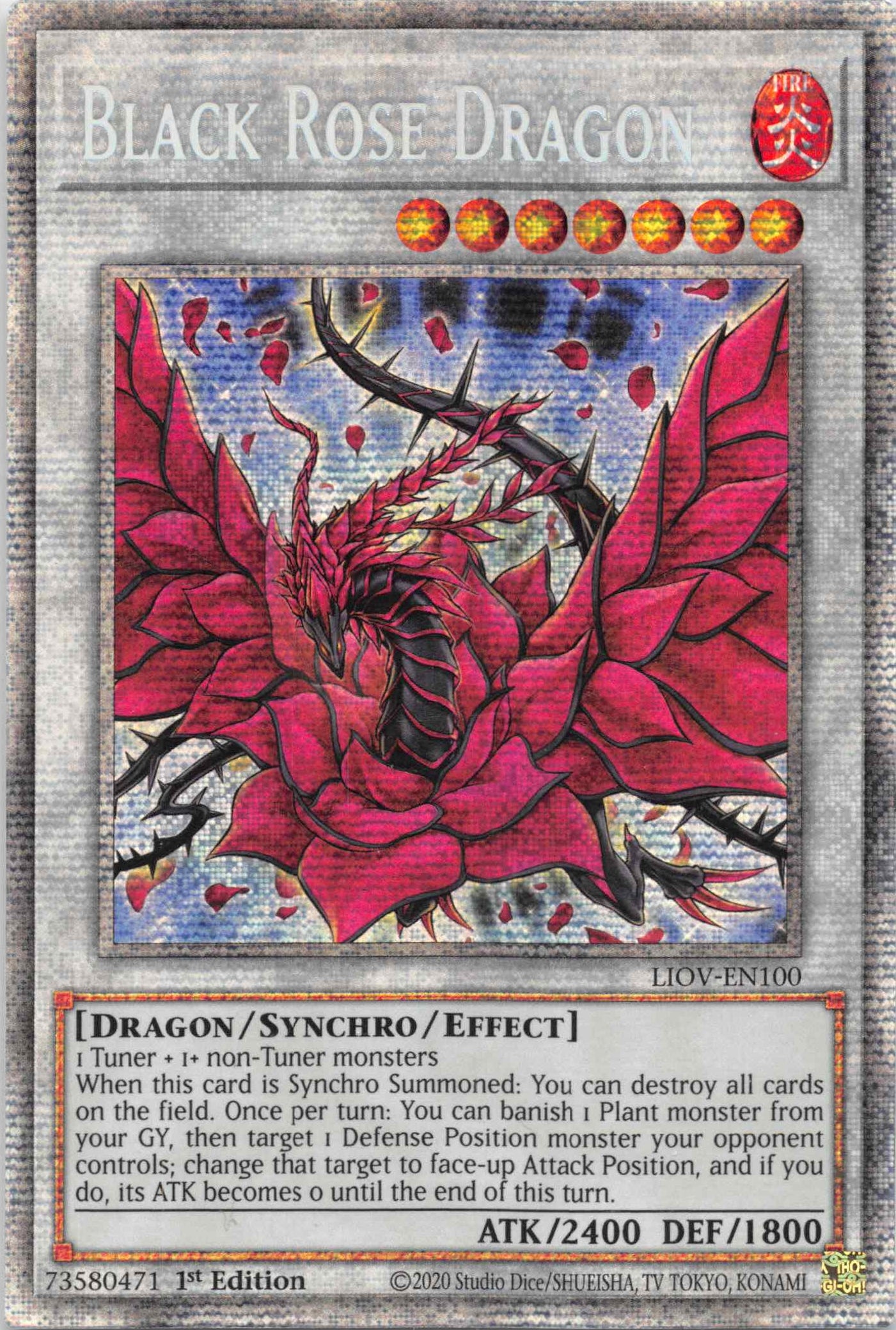 Black Rose Dragon [LIOV-EN100] Starlight Rare | Game Master's Emporium (The New GME)
