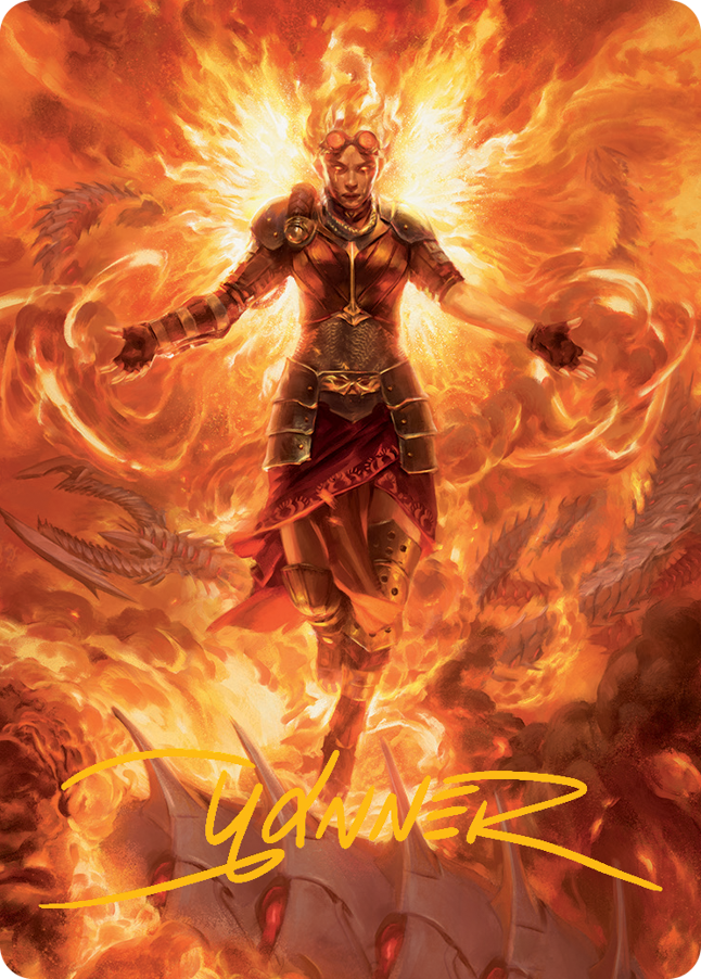 Chandra, Hope's Beacon Art Card (Gold-Stamped Signature) [March of the Machine Art Series] | Game Master's Emporium (The New GME)