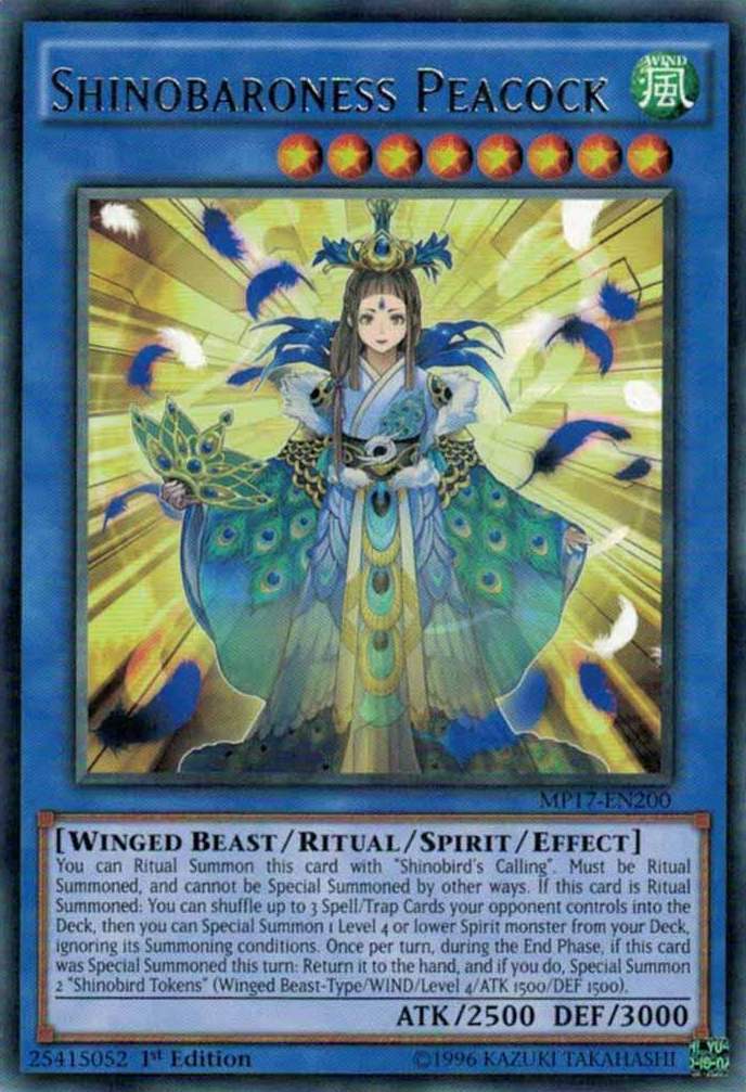 Shinobaroness Peacock [MP17-EN200] Rare | Game Master's Emporium (The New GME)