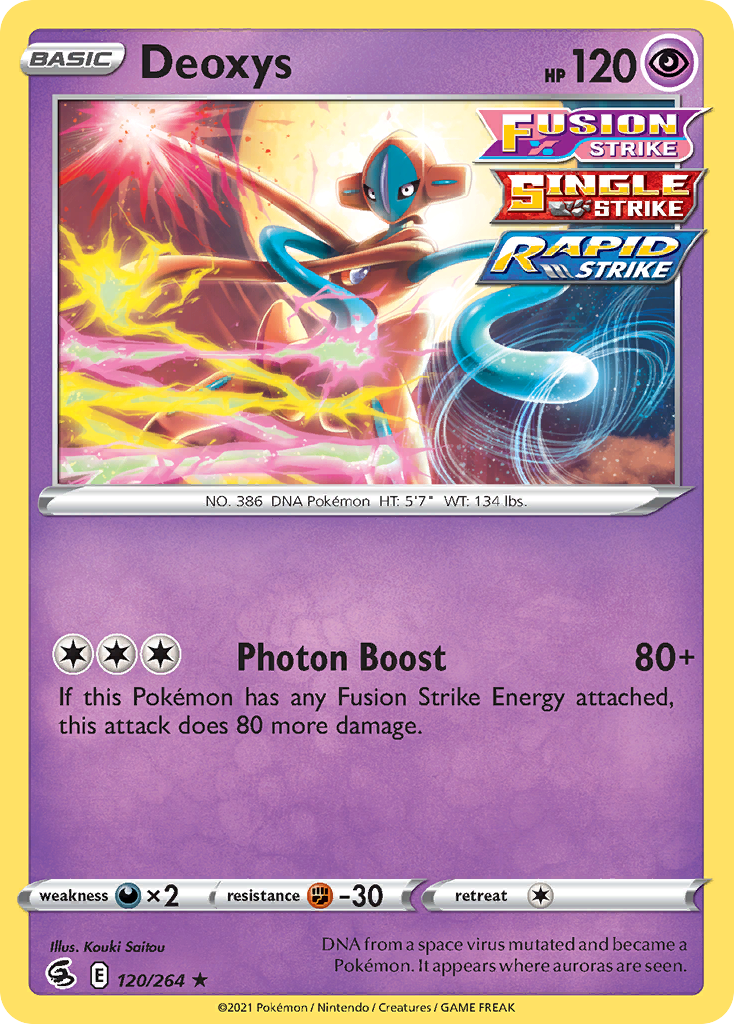 Deoxys (120/264) (Theme Deck Exclusive) [Sword & Shield: Fusion Strike] | Game Master's Emporium (The New GME)