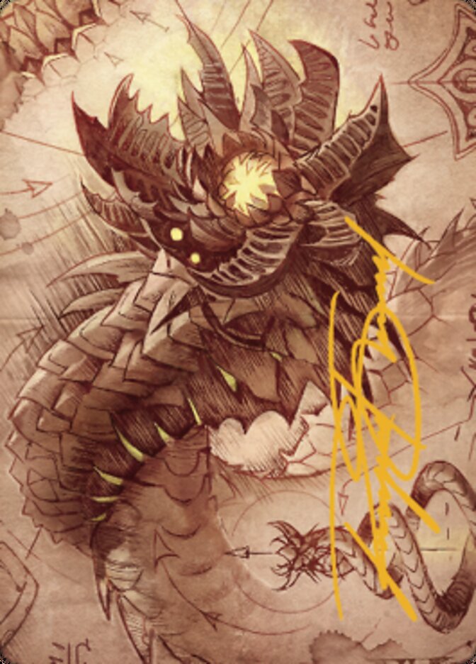 Wurmcoil Engine Art Card (Gold-Stamped Signature) [The Brothers' War Art Series] | Game Master's Emporium (The New GME)