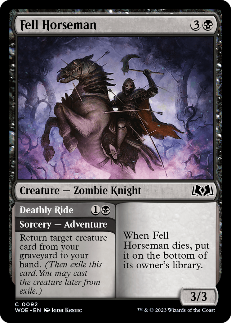 Fell Horseman // Deathly Ride [Wilds of Eldraine] | Game Master's Emporium (The New GME)