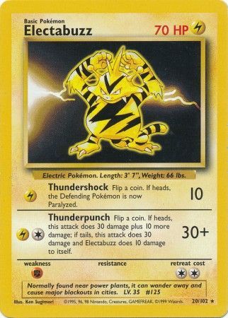 Electabuzz (20/102) [Base Set Unlimited] | Game Master's Emporium (The New GME)