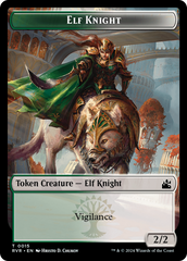 Elf Knight // Zombie Double-Sided Token [Ravnica Remastered Tokens] | Game Master's Emporium (The New GME)