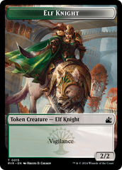 Elf Knight // Voja Double-Sided Token [Ravnica Remastered Tokens] | Game Master's Emporium (The New GME)