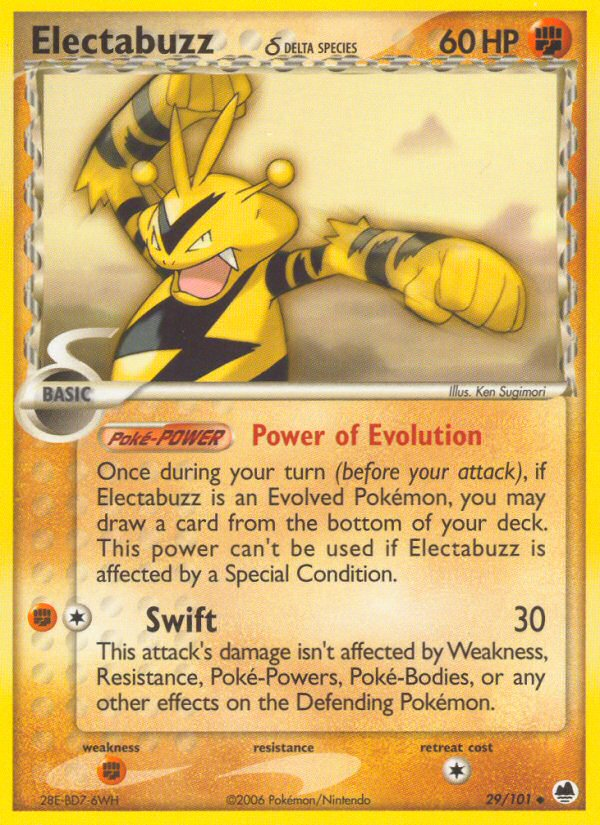 Electabuzz (29/101) (Delta Species) [EX: Dragon Frontiers] | Game Master's Emporium (The New GME)