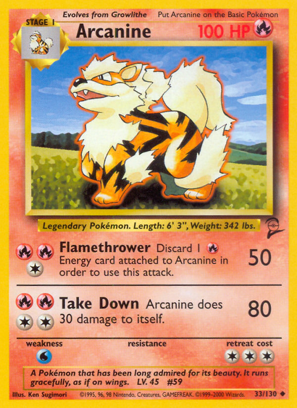 Arcanine (33/130) [Base Set 2] | Game Master's Emporium (The New GME)