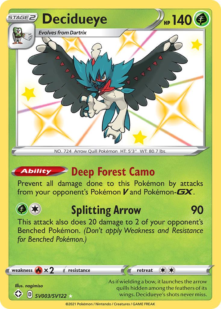 Decidueye (SV003/SV122) [Sword & Shield: Shining Fates] | Game Master's Emporium (The New GME)