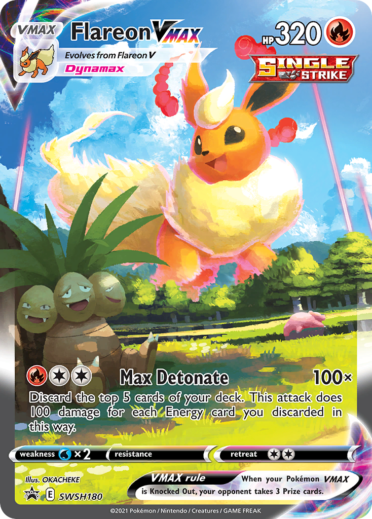 Flareon VMAX (SWSH180) (Jumbo Card) [Sword & Shield: Black Star Promos] | Game Master's Emporium (The New GME)