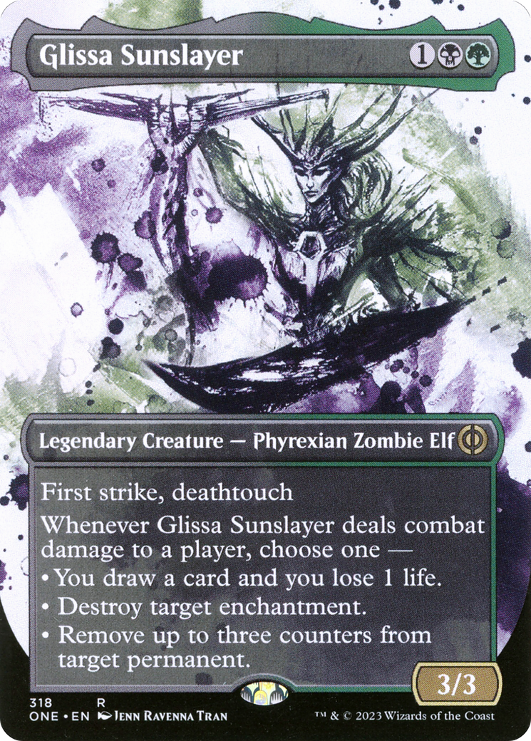 Glissa Sunslayer (Borderless Ichor) [Phyrexia: All Will Be One] | Game Master's Emporium (The New GME)