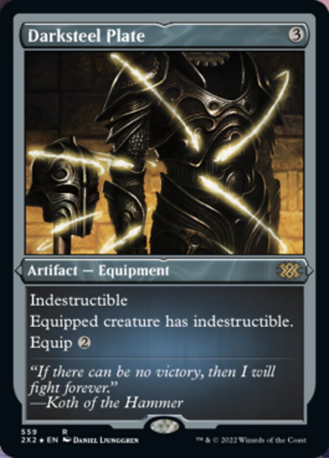 Darksteel Plate (Foil Etched) [Double Masters 2022] | Game Master's Emporium (The New GME)