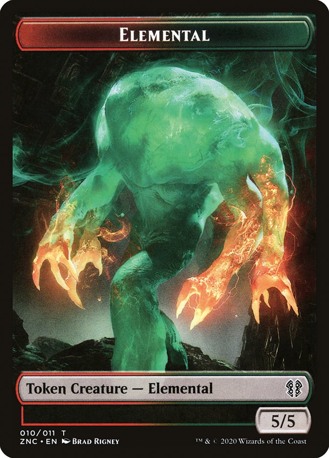 Elemental (008) // Elemental (010) Double-Sided Token [Zendikar Rising Commander Tokens] | Game Master's Emporium (The New GME)