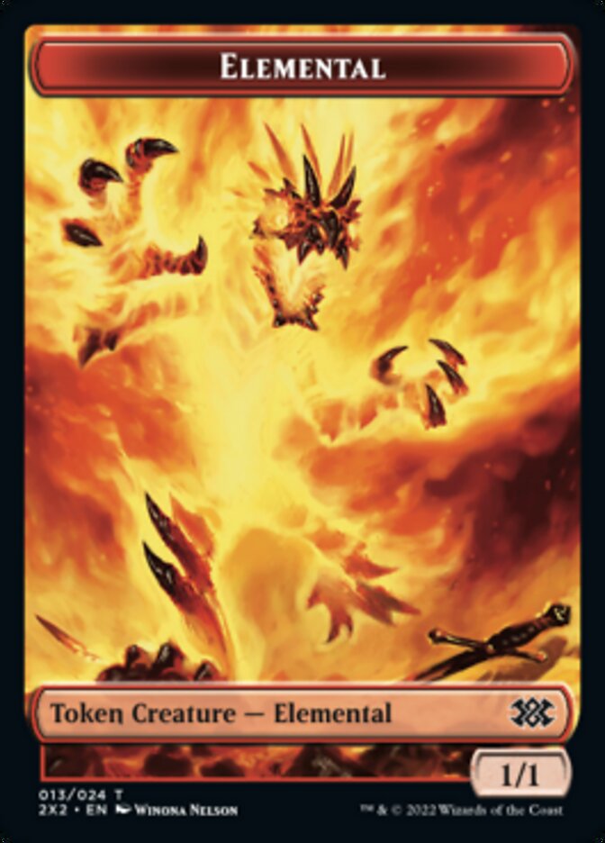 Elemental // Soldier Double-Sided Token [Double Masters 2022 Tokens] | Game Master's Emporium (The New GME)