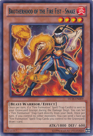 Brotherhood of the Fire Fist - Snake (Blue) [DL18-EN009] Rare | Game Master's Emporium (The New GME)