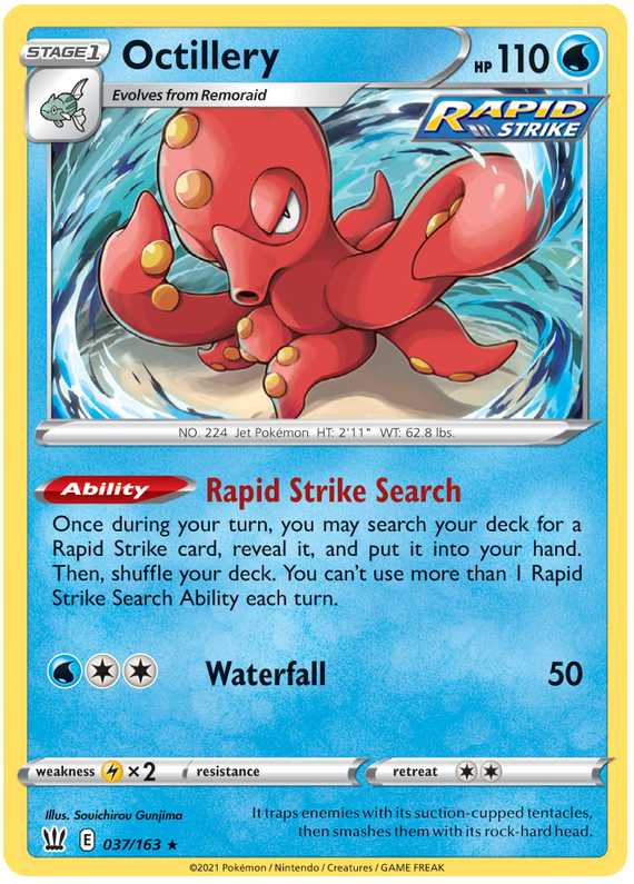 Octillery (037/163) (Theme Deck Exclusive) [Sword & Shield: Battle Styles] | Game Master's Emporium (The New GME)