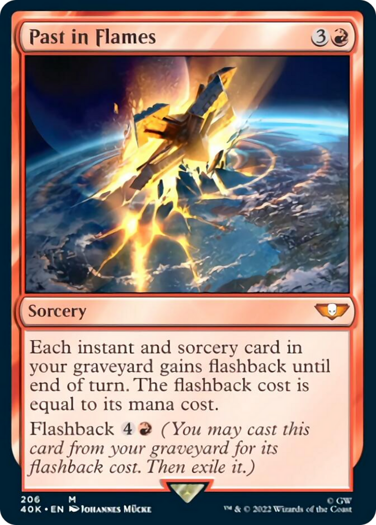 Past in Flames (Surge Foil) [Warhammer 40,000] | Game Master's Emporium (The New GME)