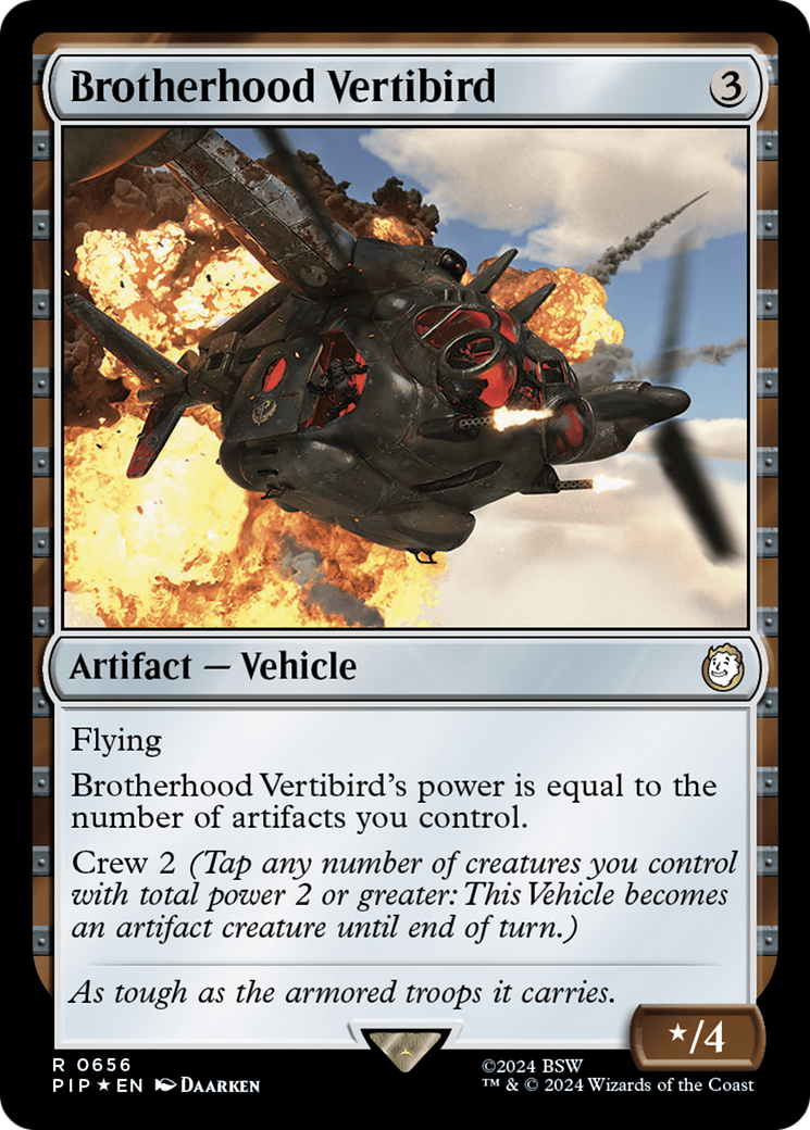 Brotherhood Vertibird (Surge Foil) [Fallout] | Game Master's Emporium (The New GME)