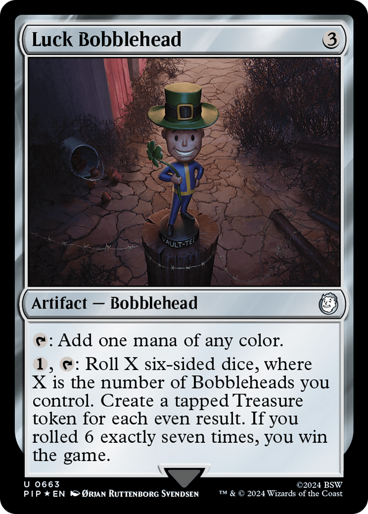 Luck Bobblehead (Surge Foil) [Fallout] | Game Master's Emporium (The New GME)