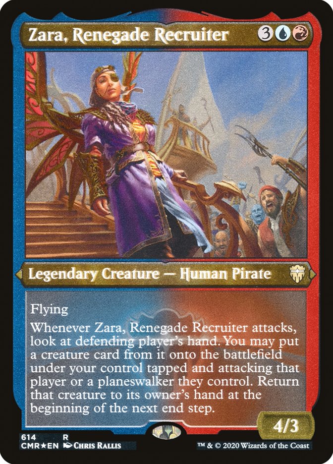 Zara, Renegade Recruiter (Etched) [Commander Legends] | Game Master's Emporium (The New GME)