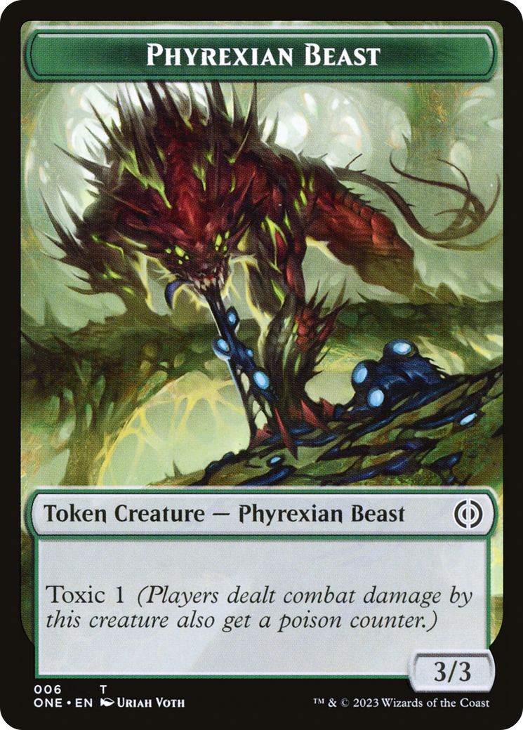 Phyrexian Beast Token [Phyrexia: All Will Be One Tokens] | Game Master's Emporium (The New GME)