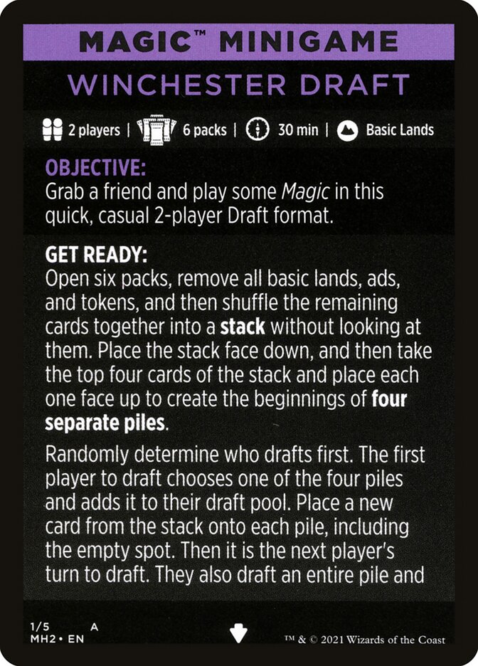 Winchester Draft (Magic Minigame) [Modern Horizons 2 Minigame] | Game Master's Emporium (The New GME)