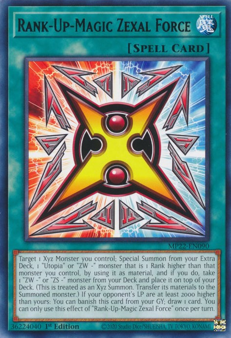 Rank-Up-Magic Zexal Force [MP22-EN090] Rare | Game Master's Emporium (The New GME)