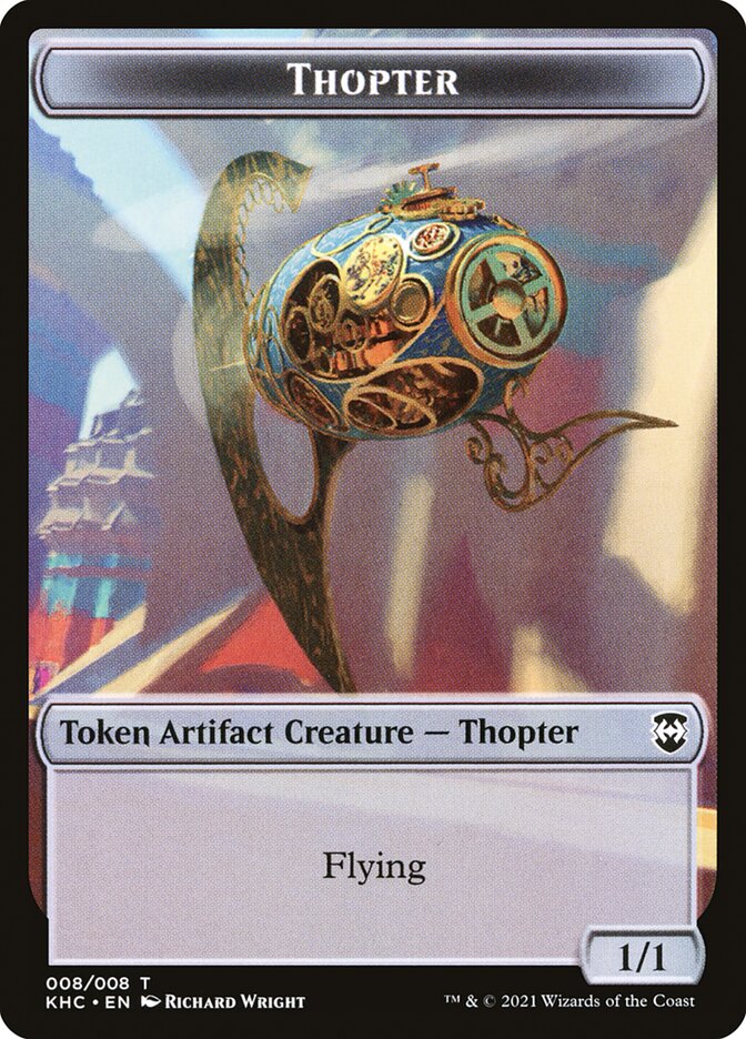 Replicated Ring // Thopter Double-Sided Token [Kaldheim Commander Tokens] | Game Master's Emporium (The New GME)