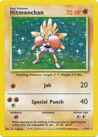 Hitmonchan (7/102) [Base Set Unlimited] | Game Master's Emporium (The New GME)