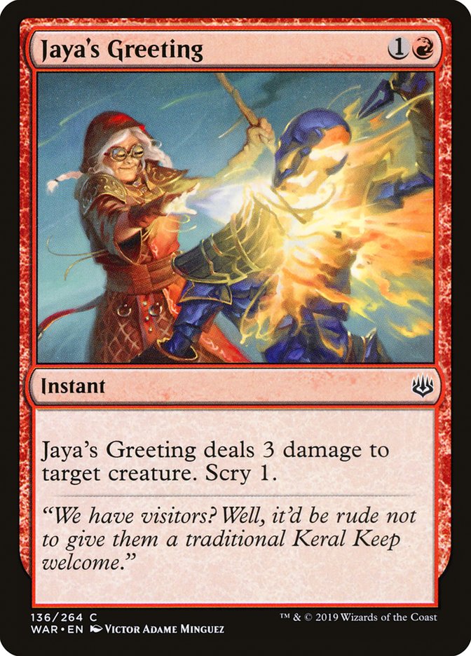 Jaya's Greeting [War of the Spark] | Game Master's Emporium (The New GME)
