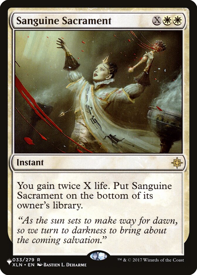 Sanguine Sacrament [The List] | Game Master's Emporium (The New GME)