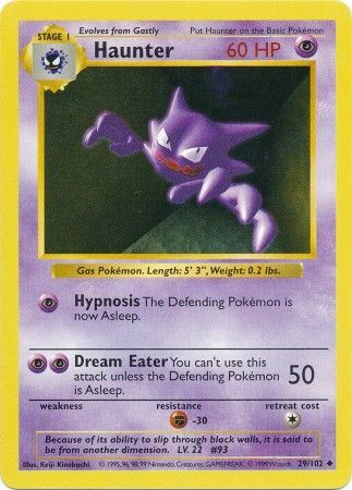 Haunter (29/102) [Base Set Shadowless Unlimited] | Game Master's Emporium (The New GME)