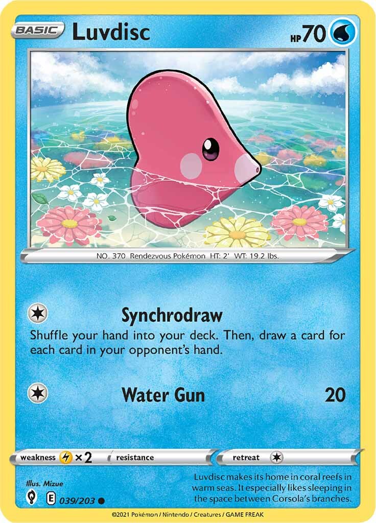 Luvdisc (039/203) [Sword & Shield: Evolving Skies] | Game Master's Emporium (The New GME)