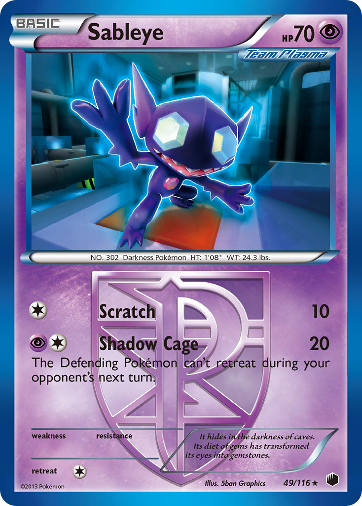 Sableye (49/116) [Black & White: Plasma Freeze] | Game Master's Emporium (The New GME)